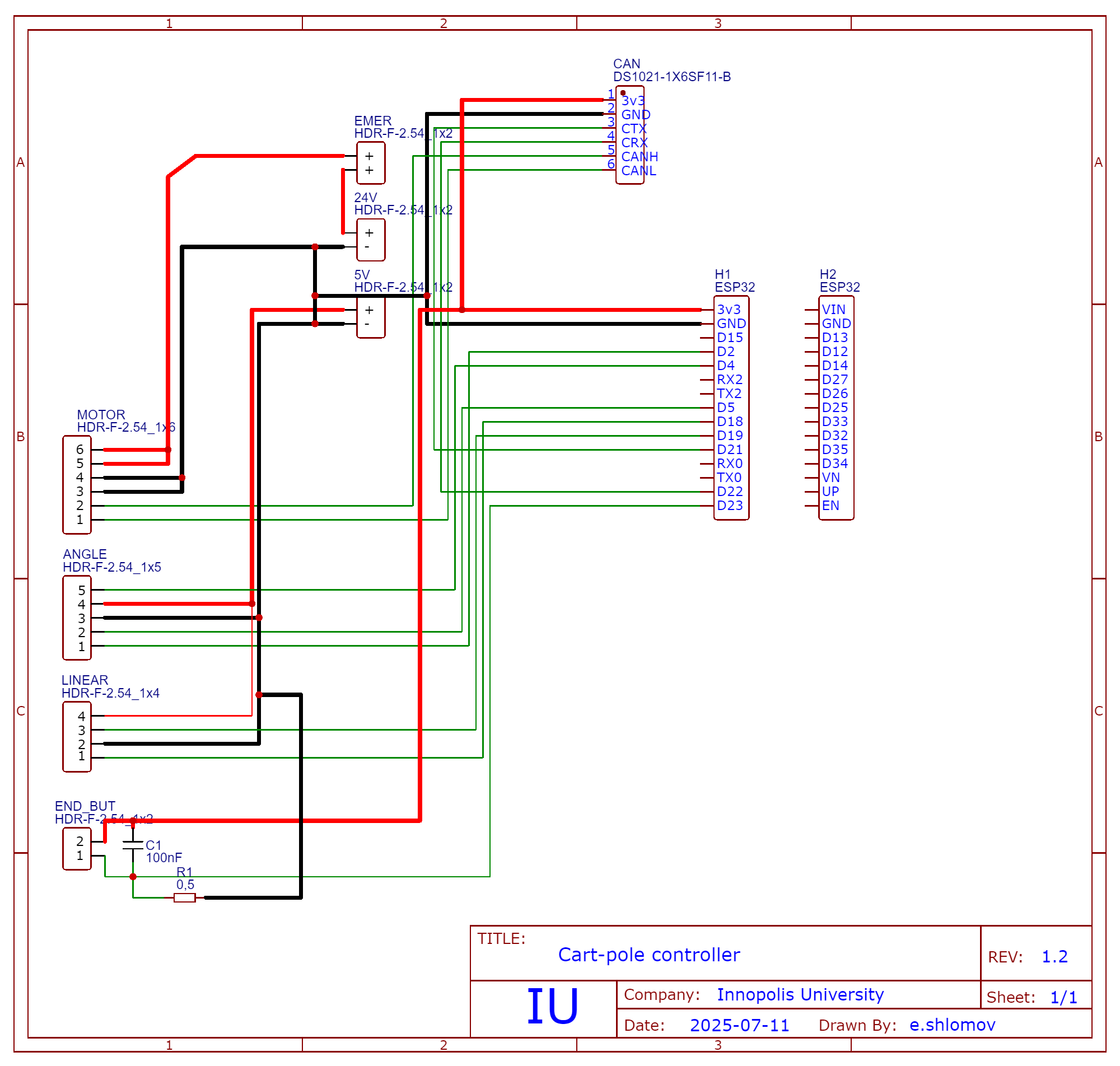 Scheme of electronics used in the Total Control project